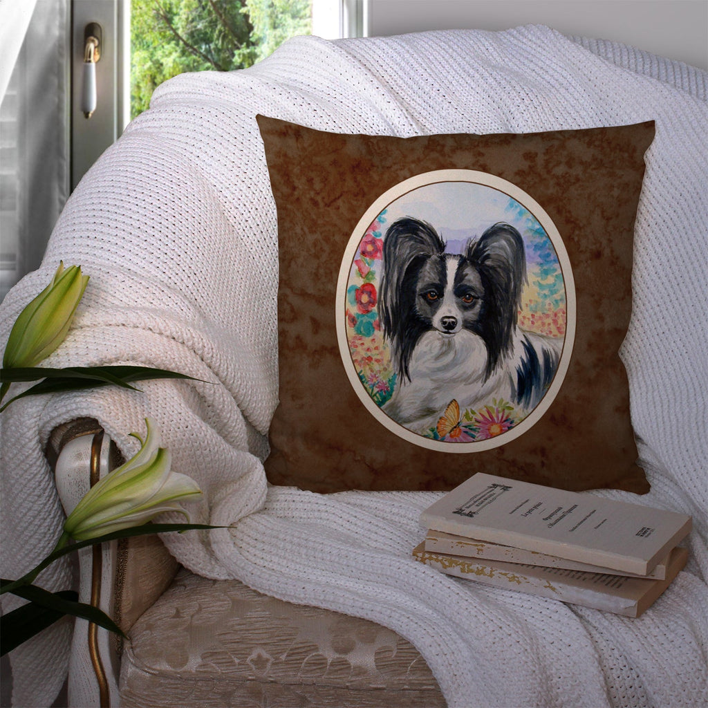 Papillon Decorative Throw Pillow 14x14 Indoor Outdoor Accent Cushion, Fabric Cover with Insert for Sofa, Bed, Porch & Living Room