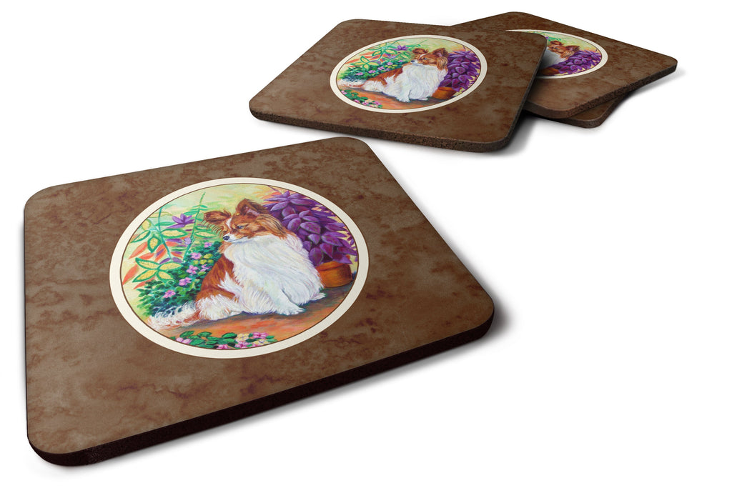 Papillon Foam Coasters Set of 4 Cup Coasters for Indoor Outdoor, Tabletop Protection, Anti Slip, Mouse pad Material