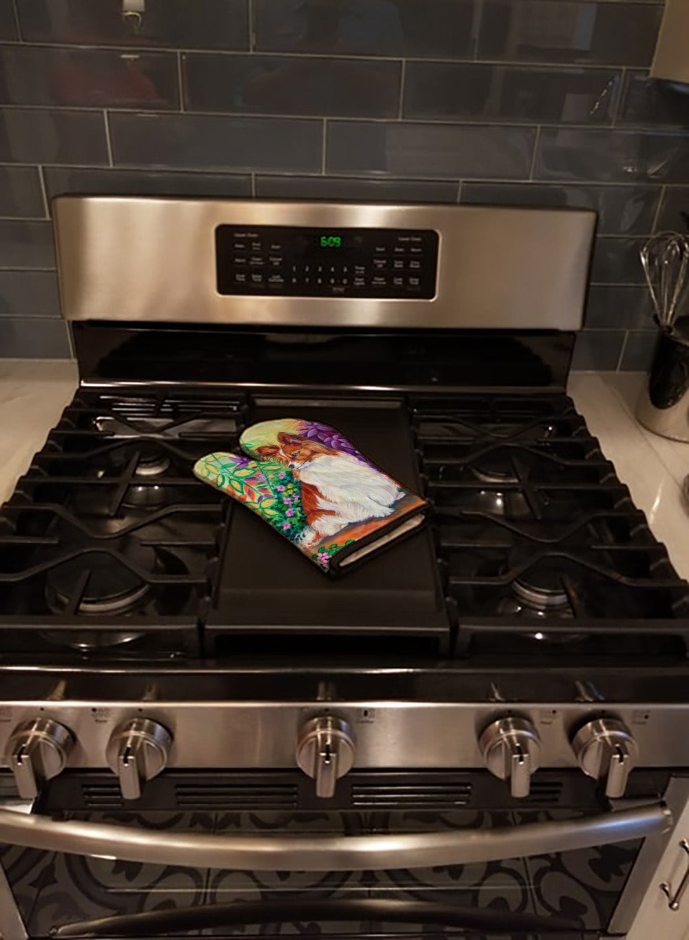 Papillon Oven Mitt Heat Resistant Thick Oven Mitt for Hot Pans and Oven, Kitchen Mitt Protect Hands, Cooking Baking Glove