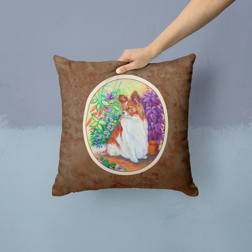 Papillon Decorative Throw Pillow 14x14 Indoor Outdoor Accent Cushion, Fabric Cover with Insert for Sofa, Bed, Porch & Living Room