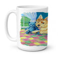 Norwich Ceramic Coffee Mug 15 oz Decorative Large C Handle Mug Cup for Tea, Cocoa Hot Chocolate