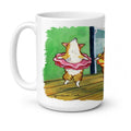Little Ballerina Corgi Ceramic Coffee Mug 15 oz Decorative Large C Handle Mug Cup for Tea, Cocoa Hot Chocolate