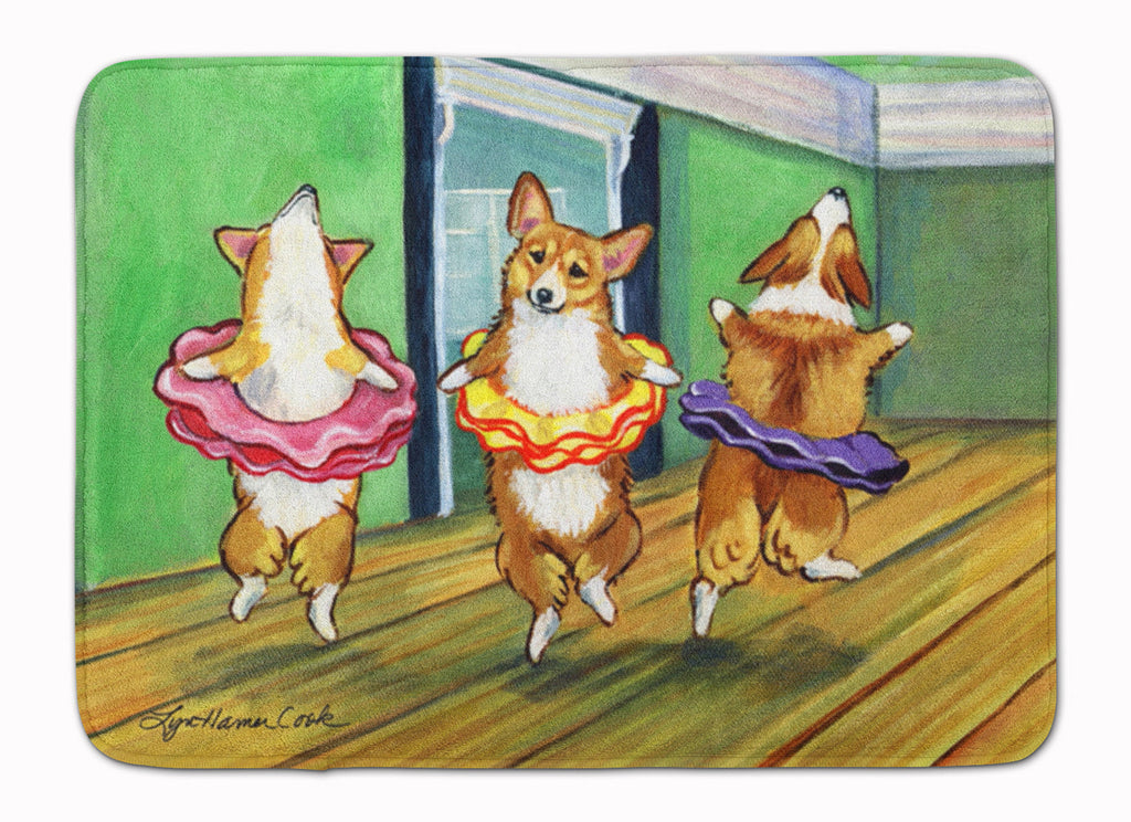 Little Ballerina Corgi Memory Foam Kitchen Mat Machine Washable Anti-Fatigue Cushion Comfort Bath or Kitchen Rug