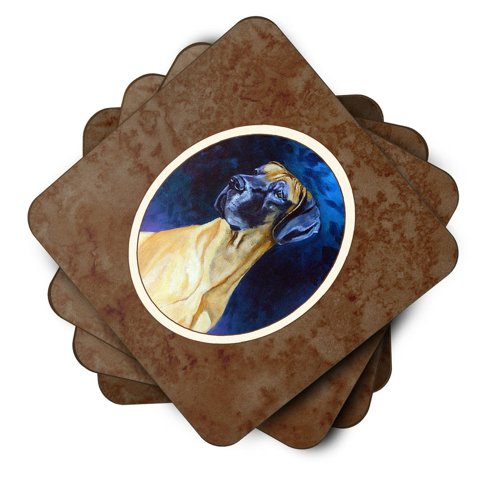 Great Dane Foam Coasters Set of 4 Cup Coasters for Indoor Outdoor, Tabletop Protection, Anti Slip, Mouse pad Material