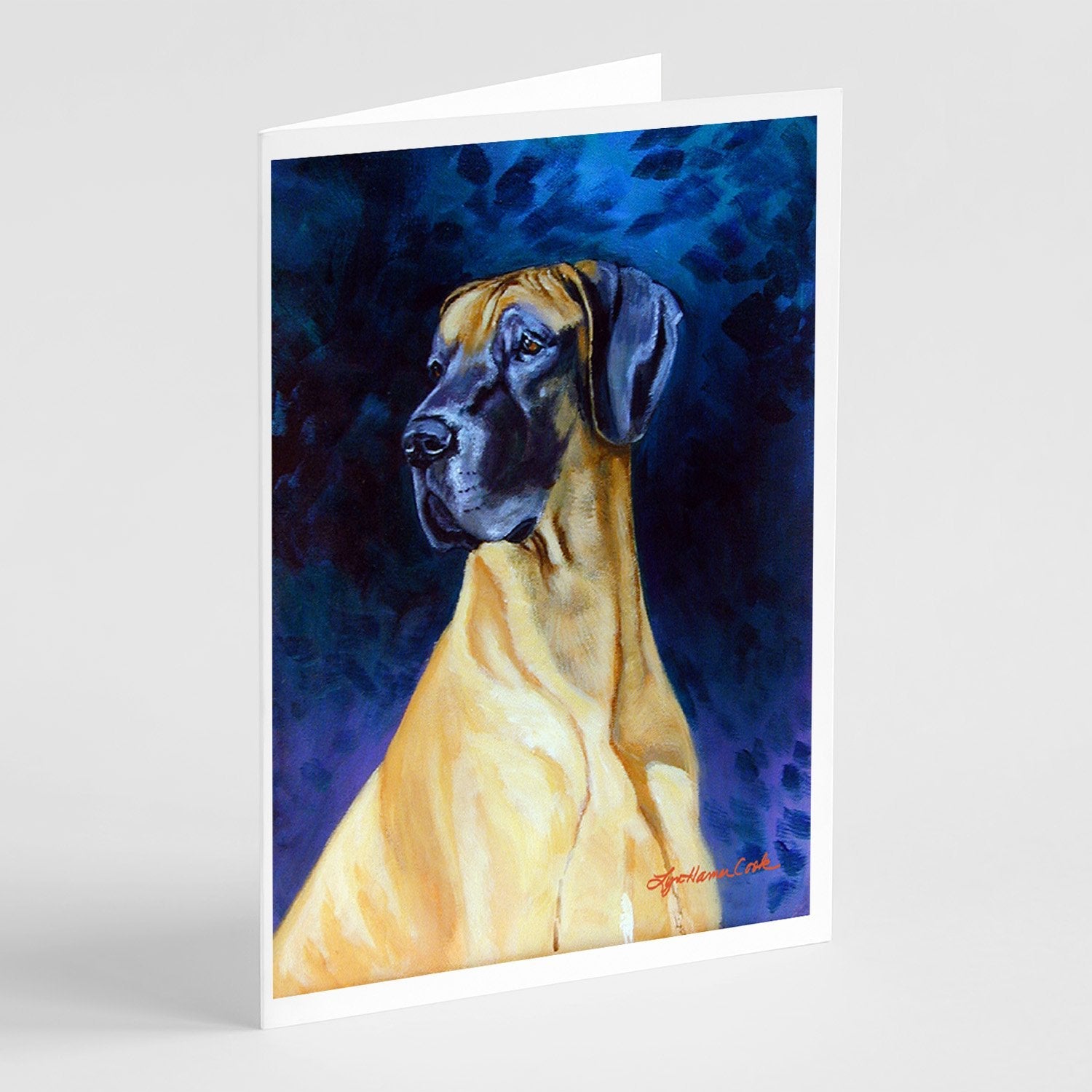 Great Dane Greeting Cards Pack of 8 Blank Cards with Envelopes Whimsical A7 Size 5x7
