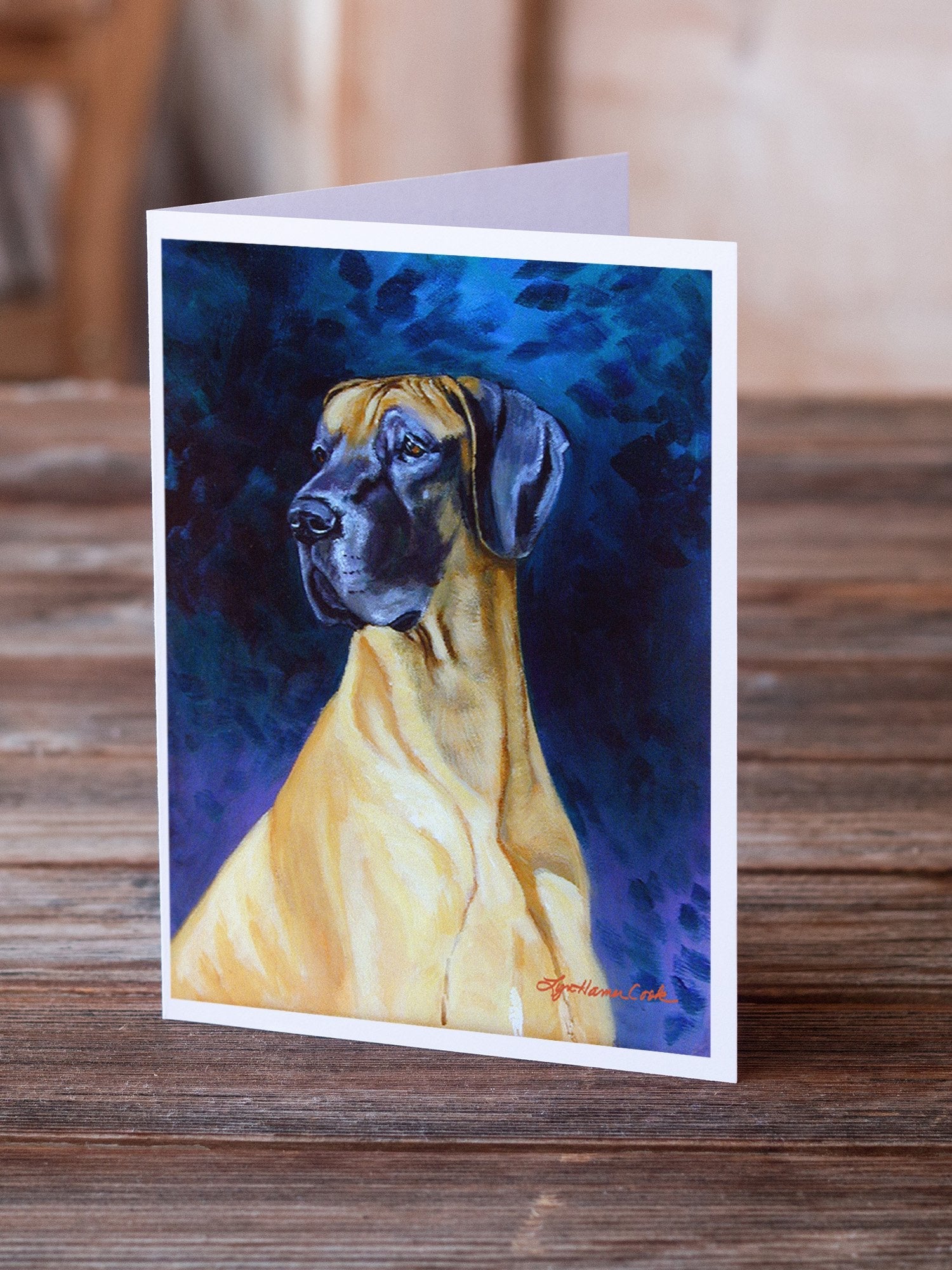 Great Dane Greeting Cards Pack of 8 Blank Cards with Envelopes Whimsical A7 Size 5x7