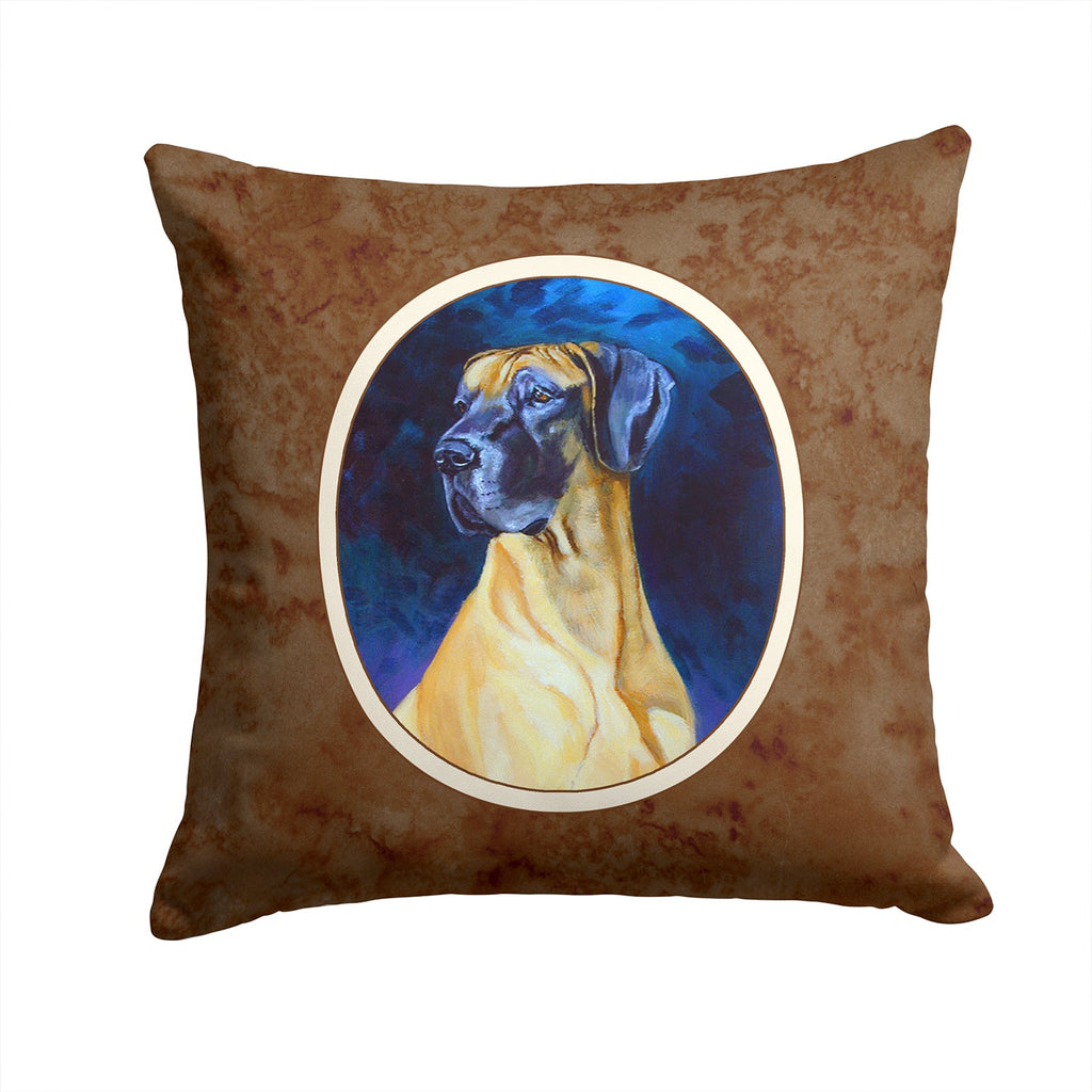 Great Dane Decorative Throw Pillow 14x14 Indoor Outdoor Accent Cushion, Fabric Cover with Insert for Sofa, Bed, Porch & Living Room