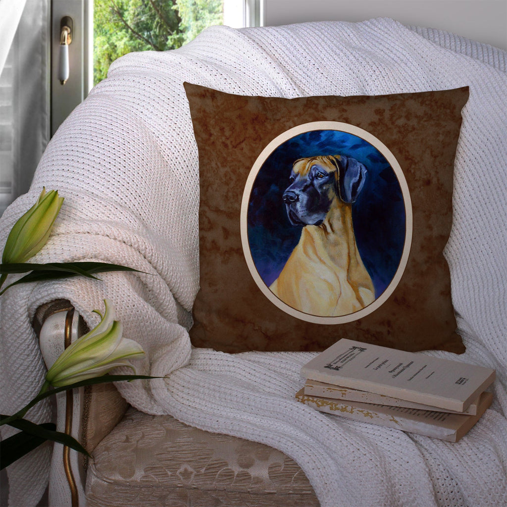 Great Dane Decorative Throw Pillow 14x14 Indoor Outdoor Accent Cushion, Fabric Cover with Insert for Sofa, Bed, Porch & Living Room