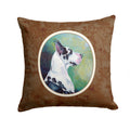 Harlequin Great Dane Decorative Throw Pillow 14x14 Indoor Outdoor Accent Cushion, Fabric Cover with Insert for Sofa, Bed, Porch & Living Room