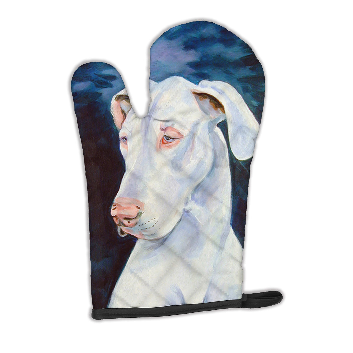 White Great Dane Oven Mitt Heat Resistant Thick Oven Mitt for Hot Pans and Oven, Kitchen Mitt Protect Hands, Cooking Baking Glove
