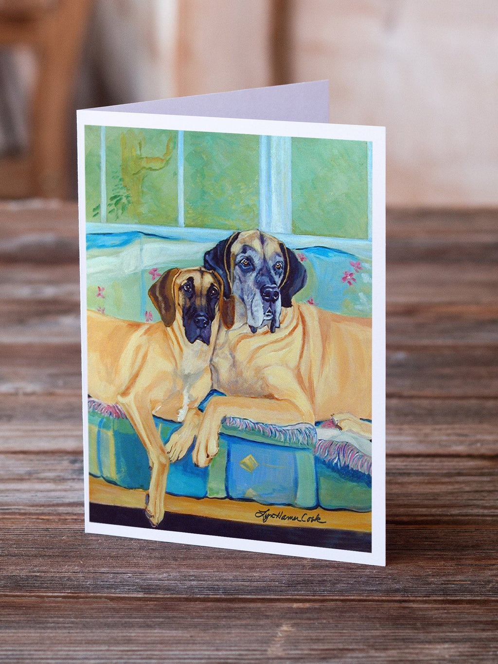 Great Dane Greeting Cards Pack of 8 Blank Cards with Envelopes Whimsical A7 Size 5x7