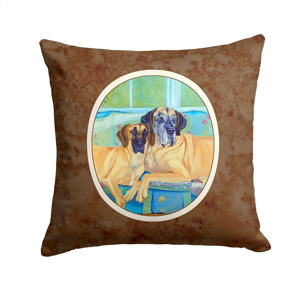 Great Dane Decorative Throw Pillow 14x14 Indoor Outdoor Accent Cushion, Fabric Cover with Insert for Sofa, Bed, Porch & Living Room