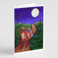Trick or Treat Halloween Pug Greeting Cards Pack of 8 Blank Cards with Envelopes Whimsical A7 Size 5x7