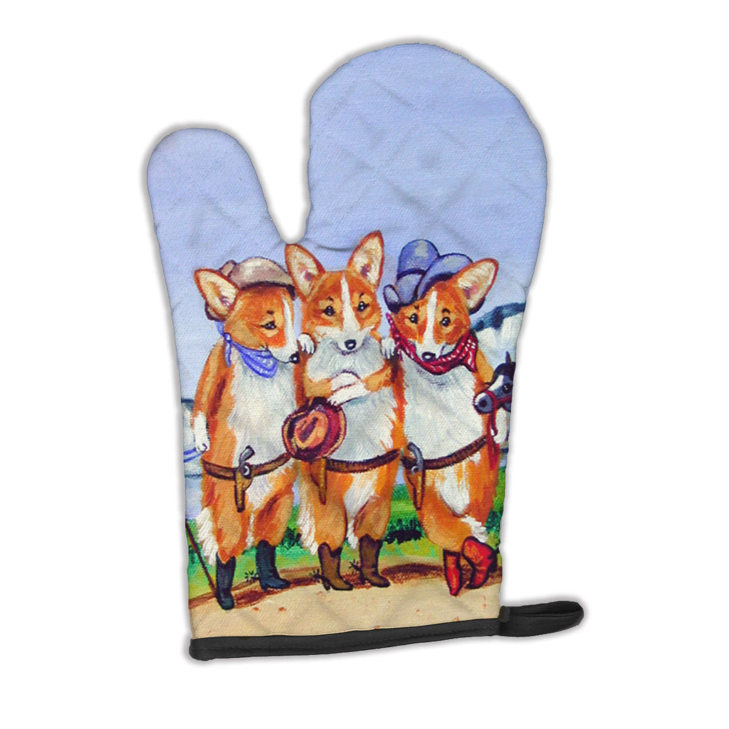 Cowboy Corgi Oven Mitt Heat Resistant Thick Oven Mitt for Hot Pans and Oven, Kitchen Mitt Protect Hands, Cooking Baking Glove