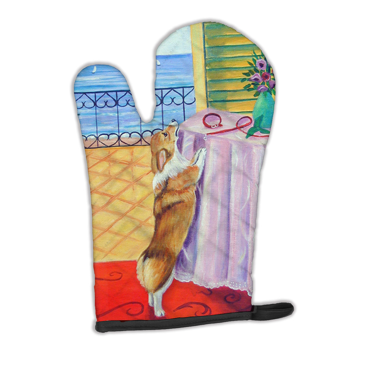 Corgi Oven Mitt Heat Resistant Thick Oven Mitt for Hot Pans and Oven, Kitchen Mitt Protect Hands, Cooking Baking Glove
