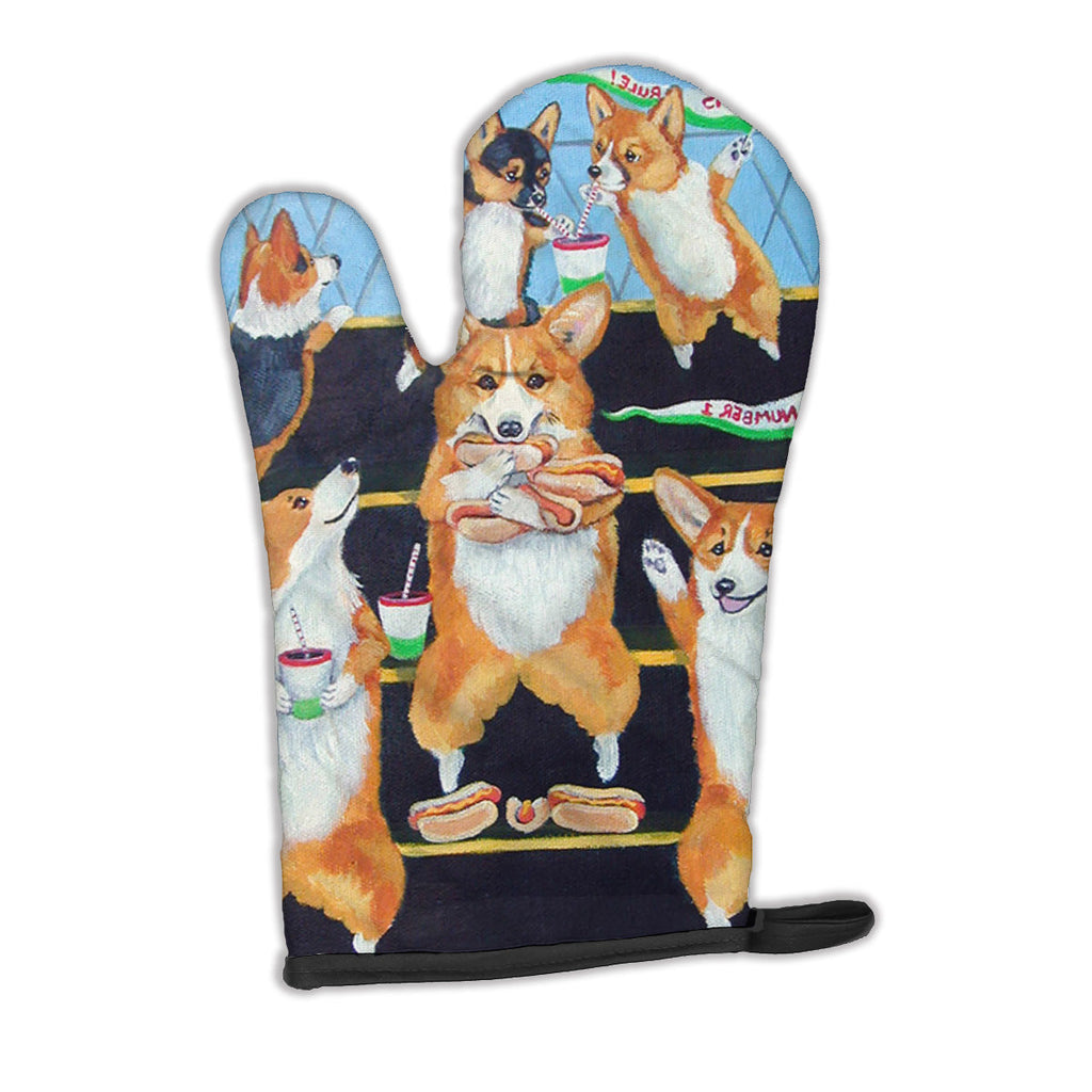 Go Team Corgi Pembroke Oven Mitt Heat Resistant Thick Oven Mitt for Hot Pans and Oven, Kitchen Mitt Protect Hands, Cooking Baking Glove