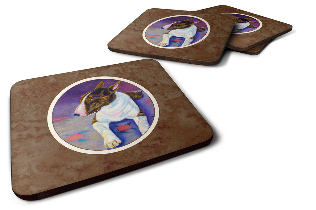 Bull Terrier Foam Coasters Set of 4 Cup Coasters for Indoor Outdoor, Tabletop Protection, Anti Slip, Mouse pad Material