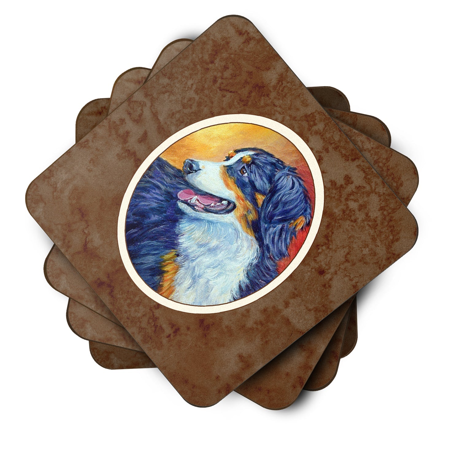 Australian Shepherd Foam Coasters Set of 4 Cup Coasters for Indoor Outdoor, Tabletop Protection, Anti Slip, Mouse pad Material