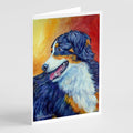 Australian Shepherd Greeting Cards Pack of 8 Blank Cards with Envelopes Whimsical A7 Size 5x7