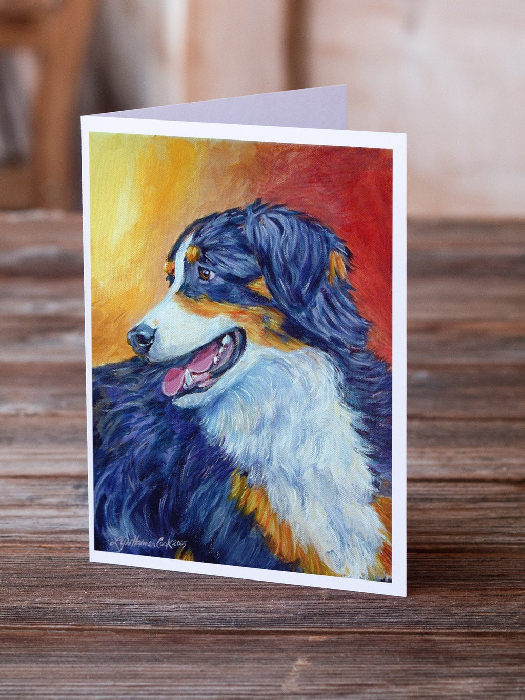 Australian Shepherd Greeting Cards Pack of 8 Blank Cards with Envelopes Whimsical A7 Size 5x7
