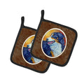 Australian Shepherd Pot Holder Set of 2 Heat Resistant Quilted Hot Pads 7.5 x 7.5 Inch, Insulated Kitchen Trivets for Cooking & Baking