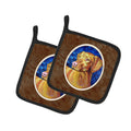 Vizsla Pot Holder Set of 2 Heat Resistant Quilted Hot Pads 7.5 x 7.5 Inch, Insulated Kitchen Trivets for Cooking & Baking