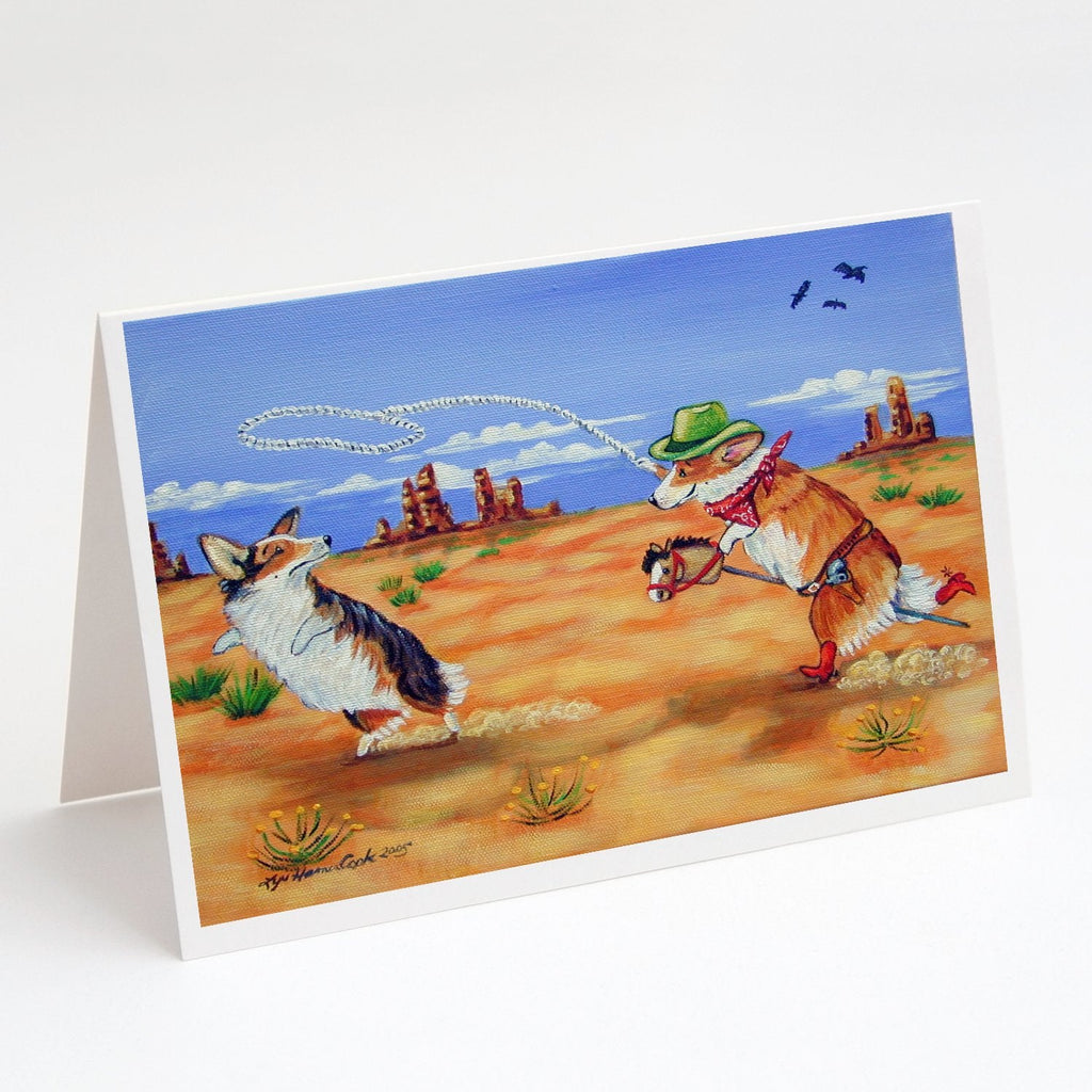 Corgi Greeting Cards Pack of 8 Blank Cards with Envelopes Whimsical A7 Size 5x7