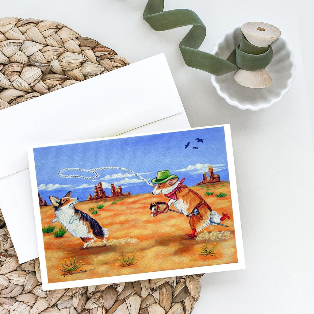 Corgi Greeting Cards Pack of 8 Blank Cards with Envelopes Whimsical A7 Size 5x7