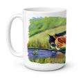 Corgi Ceramic Coffee Mug 15 oz Decorative Large C Handle Mug Cup for Tea, Cocoa Hot Chocolate