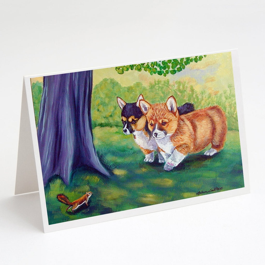 Corgi Greeting Cards Pack of 8 Blank Cards with Envelopes Whimsical A7 Size 5x7