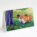 Corgi Greeting Cards Pack of 8 Blank Cards with Envelopes Whimsical A7 Size 5x7