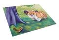 Corgi Cutting Board Tempered Glass Kitchen Cutting Surface, Heat Resistant Chopping, Non-Slip Feet, Food Prep & Serving