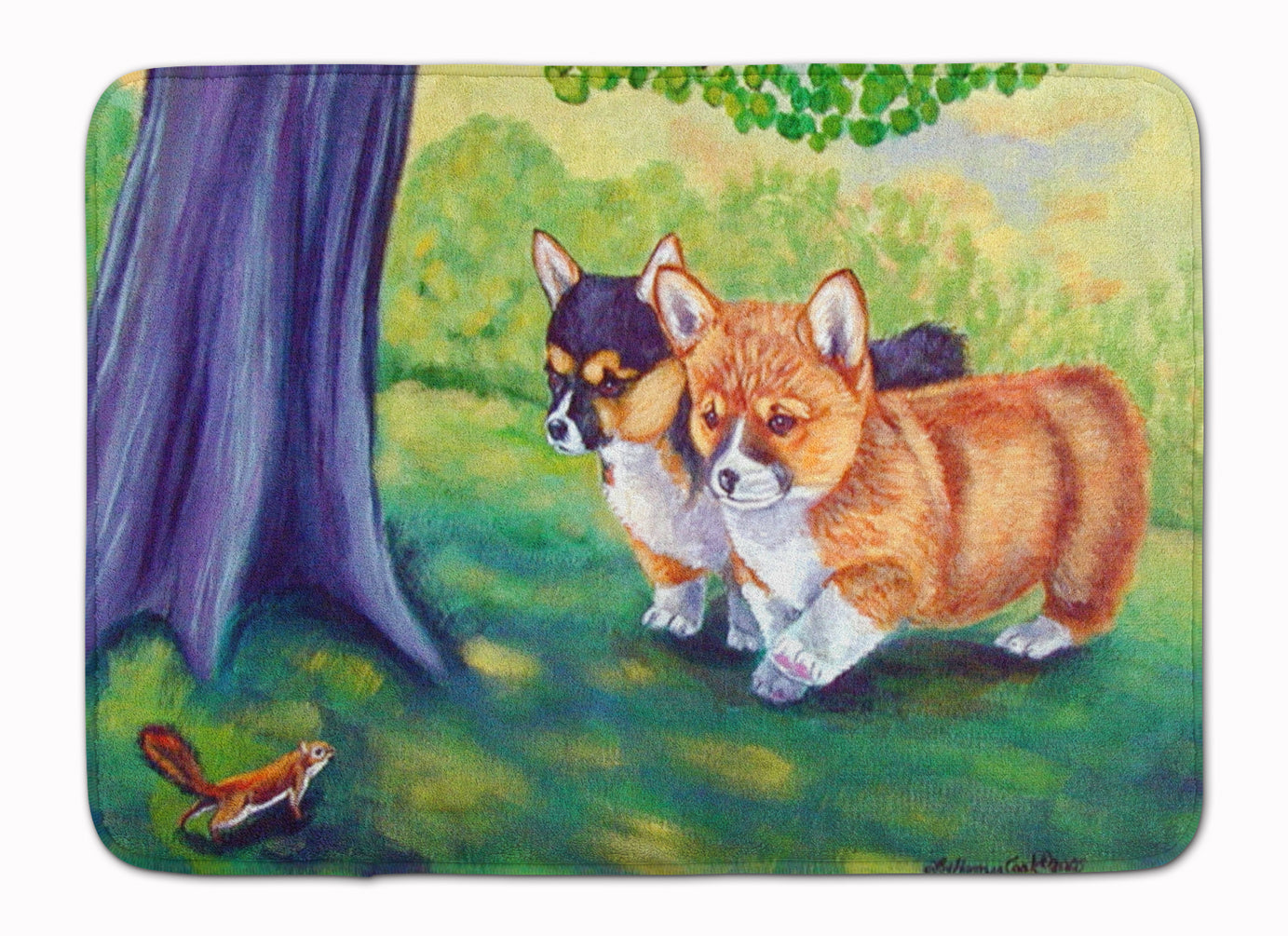 Corgi Memory Foam Kitchen Mat Machine Washable Anti-Fatigue Cushion Comfort Bath or Kitchen Rug