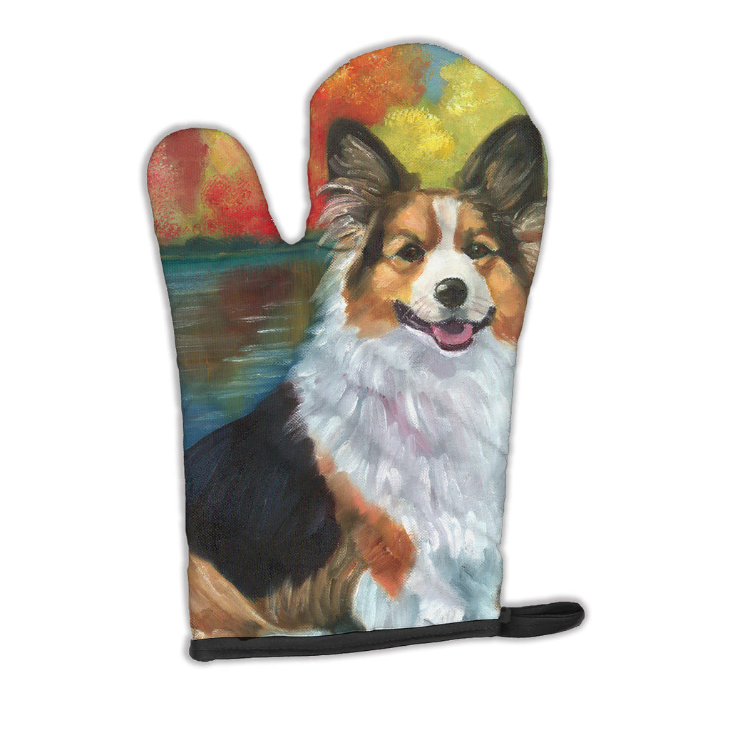 Corgi by the lake Oven Mitt Heat Resistant Thick Oven Mitt for Hot Pans and Oven, Kitchen Mitt Protect Hands, Cooking Baking Glove