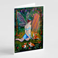 Fairy in the woods with her Corgis Greeting Cards Pack of 8 Blank Cards with Envelopes Whimsical A7 Size 5x7
