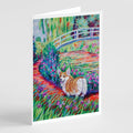 Corgi Footbridge Greeting Cards Pack of 8 Blank Cards with Envelopes Whimsical A7 Size 5x7