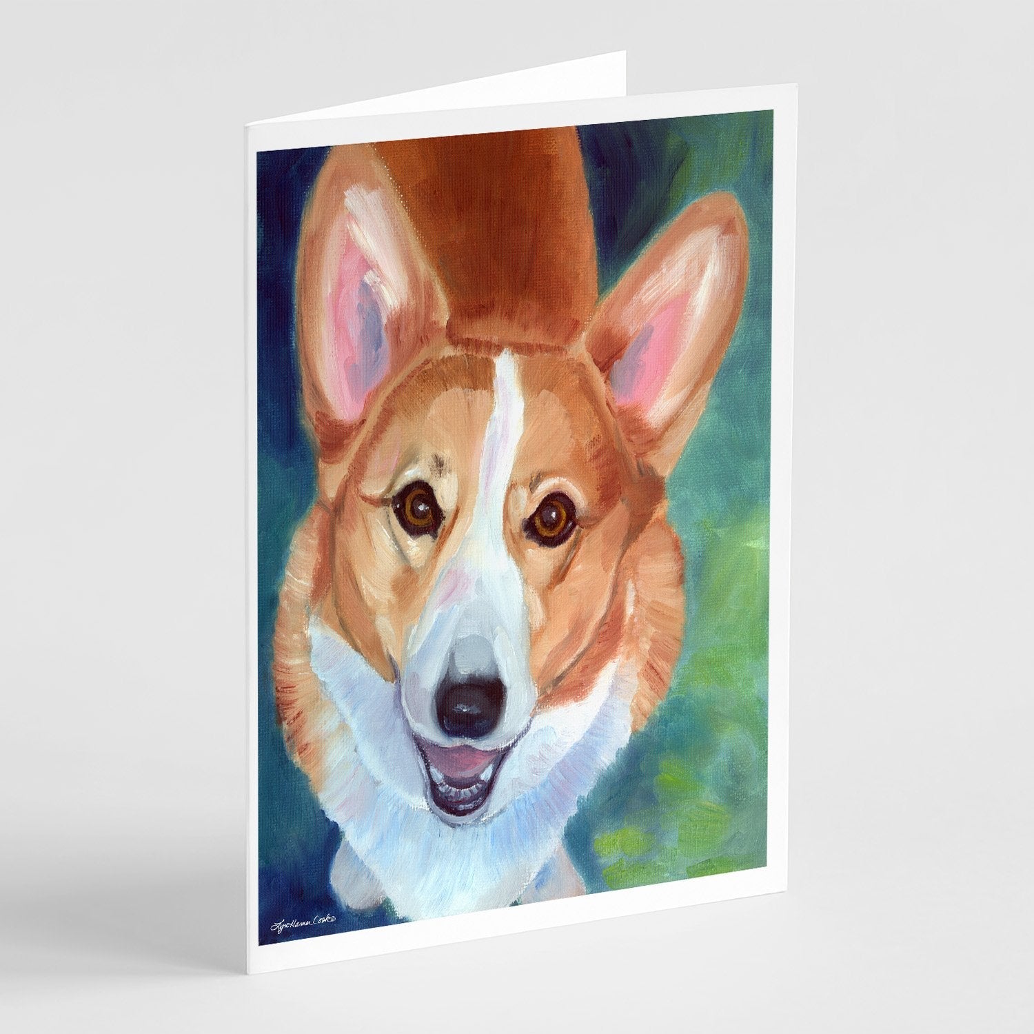 Corgi Norton Greeting Cards Pack of 8 Blank Cards with Envelopes Whimsical A7 Size 5x7