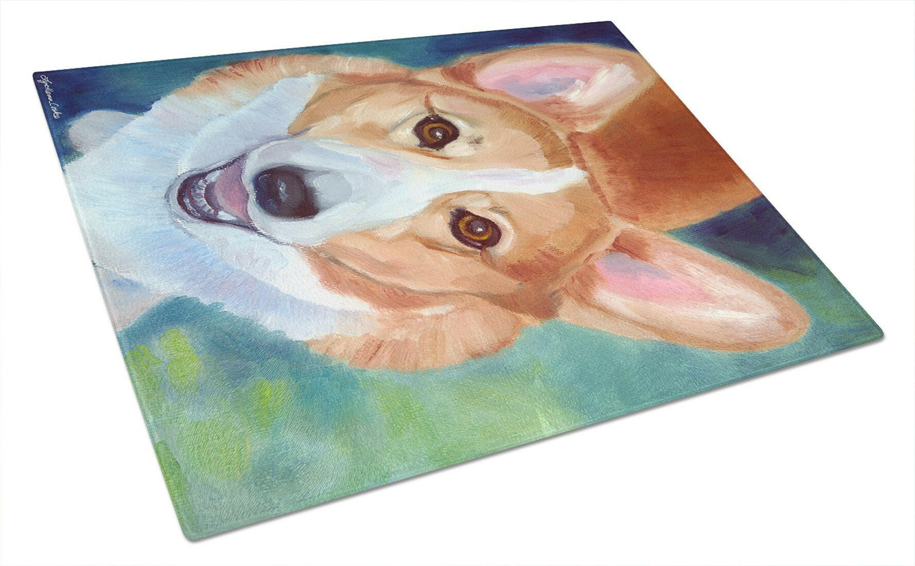 Corgi Norton Cutting Board Tempered Glass Kitchen Cutting Surface, Heat Resistant Chopping, Non-Slip Feet, Food Prep & Serving