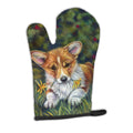 Corgi Pup and Daffodils Oven Mitt Heat Resistant Thick Oven Mitt for Hot Pans and Oven, Kitchen Mitt Protect Hands, Cooking Baking Glove