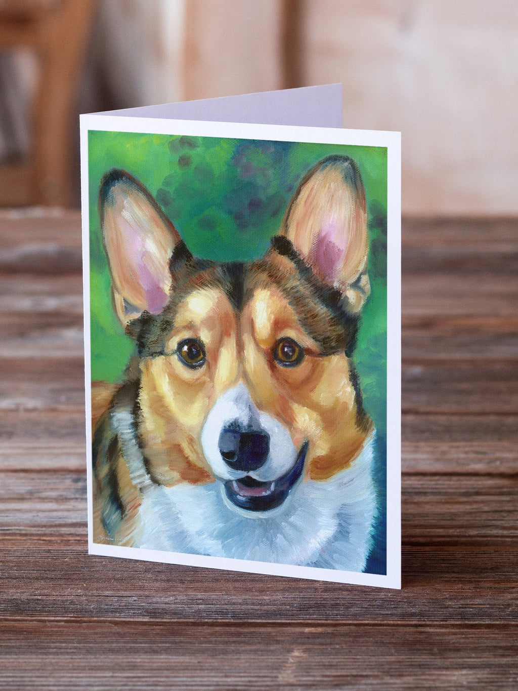 Corgi Toby Greeting Cards Pack of 8 Blank Cards with Envelopes Whimsical A7 Size 5x7
