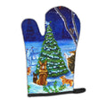 Corgi Christmas Peace Oven Mitt Heat Resistant Thick Oven Mitt for Hot Pans and Oven, Kitchen Mitt Protect Hands, Cooking Baking Glove
