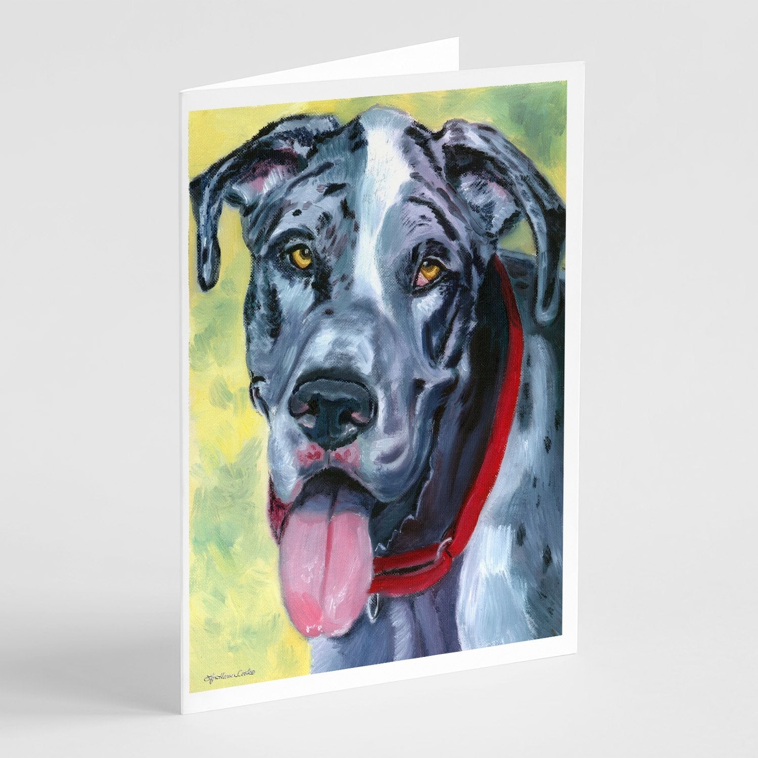 Great Dane Apollo Greeting Cards Pack of 8 Blank Cards with Envelopes Whimsical A7 Size 5x7
