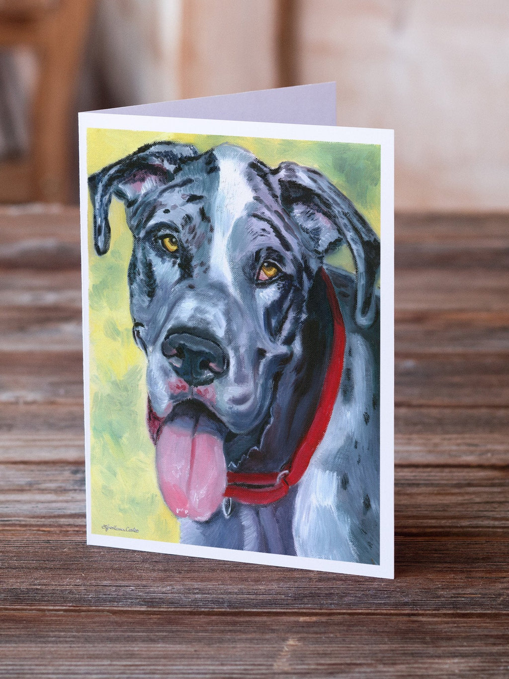 Great Dane Apollo Greeting Cards Pack of 8 Blank Cards with Envelopes Whimsical A7 Size 5x7