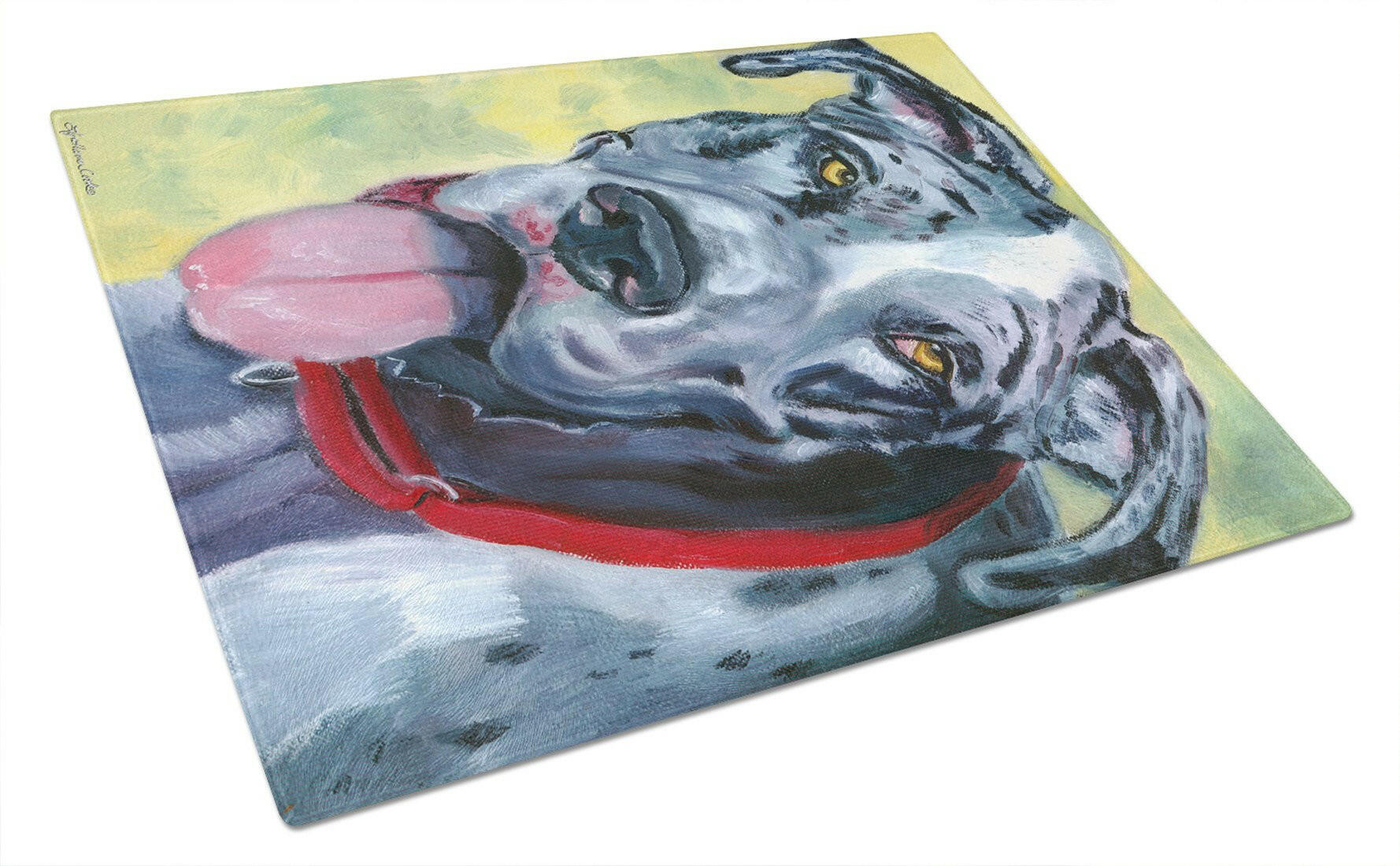 Great Dane Apollo Cutting Board Tempered Glass Kitchen Cutting Surface, Heat Resistant Chopping, Non-Slip Feet, Food Prep & Serving