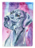 Great Dane Blue Mood House Flag 28x40 Porch Sleeve Pole Decorative Outside Yard Banner Artwork Wall Hanging, Polyester