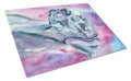 Great Dane Blue Mood Cutting Board Tempered Glass Kitchen Cutting Surface, Heat Resistant Chopping, Non-Slip Feet, Food Prep & Serving
