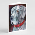 Great Dane Natural Ears Red Collar Greeting Cards Pack of 8 Blank Cards with Envelopes Whimsical A7 Size 5x7