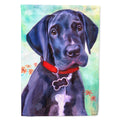 Great Dane Natural Ears Black Pup House Flag 28x40 Porch Sleeve Pole Decorative Outside Yard Banner Artwork Wall Hanging, Polyester