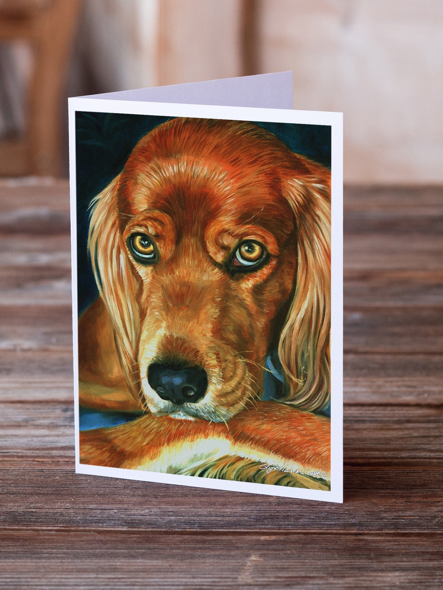 Irish Setter Serious Greeting Cards Pack of 8 Blank Cards with Envelopes Whimsical A7 Size 5x7