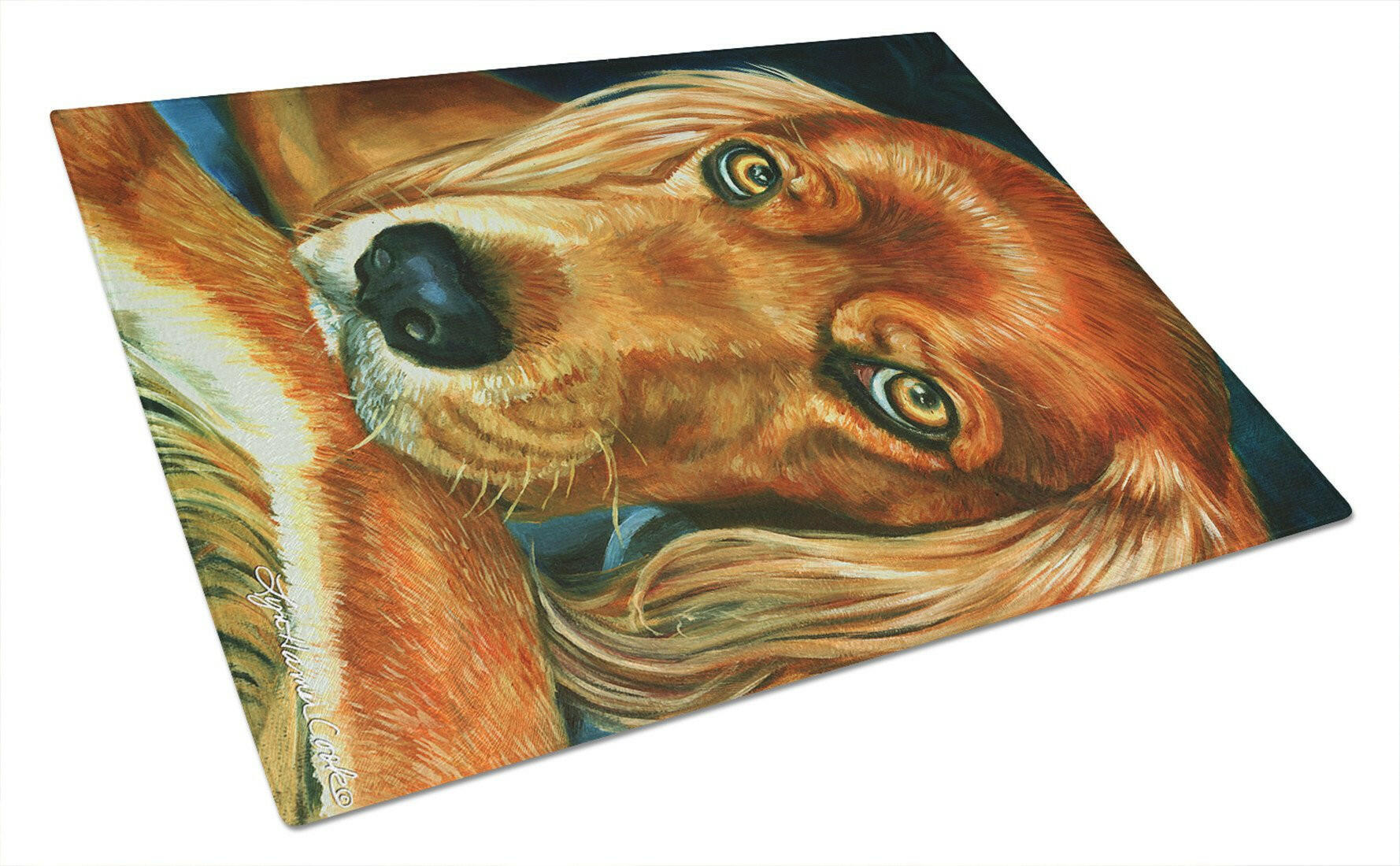 Irish Setter Serious Cutting Board Tempered Glass Kitchen Cutting Surface, Heat Resistant Chopping, Non-Slip Feet, Food Prep & Serving